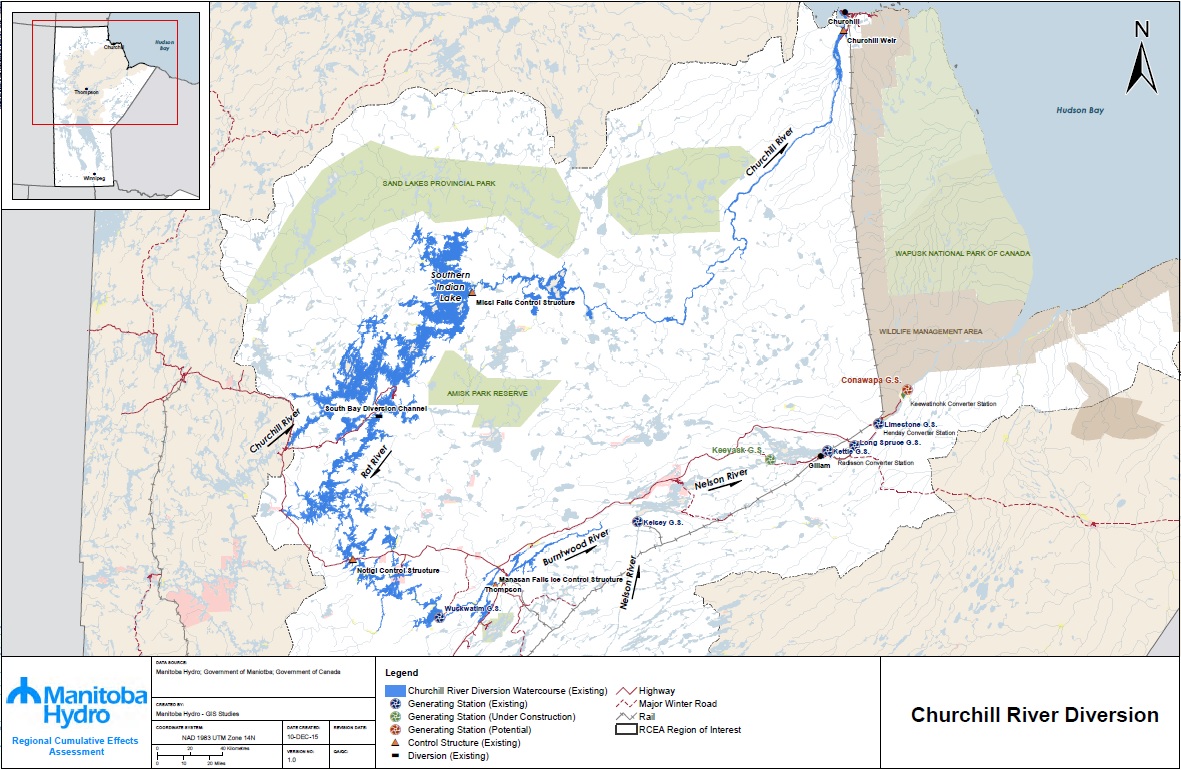 Churchill River Diversion Map