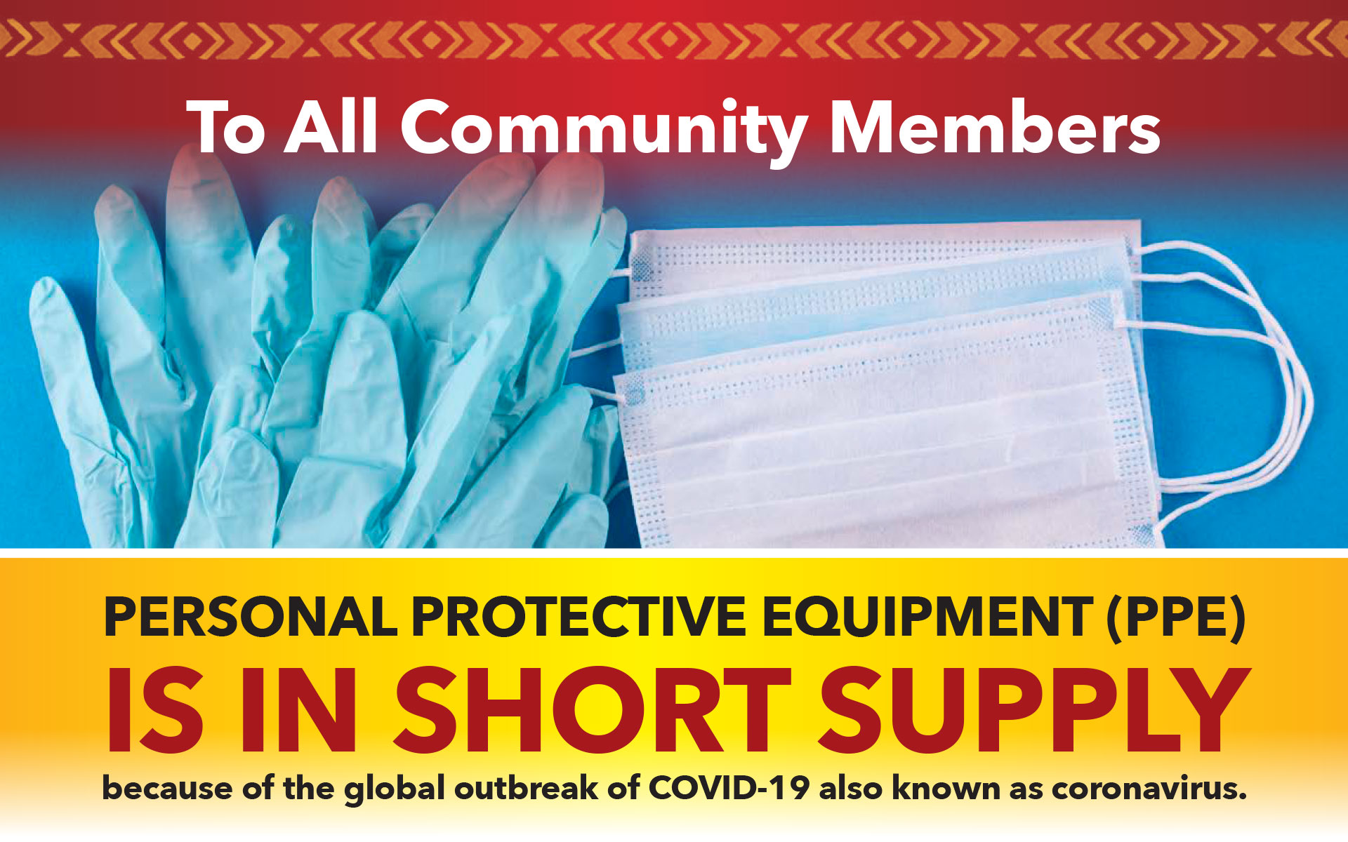 Personal Protective Equipment is in Short Supply Nisichawayasihk Cree