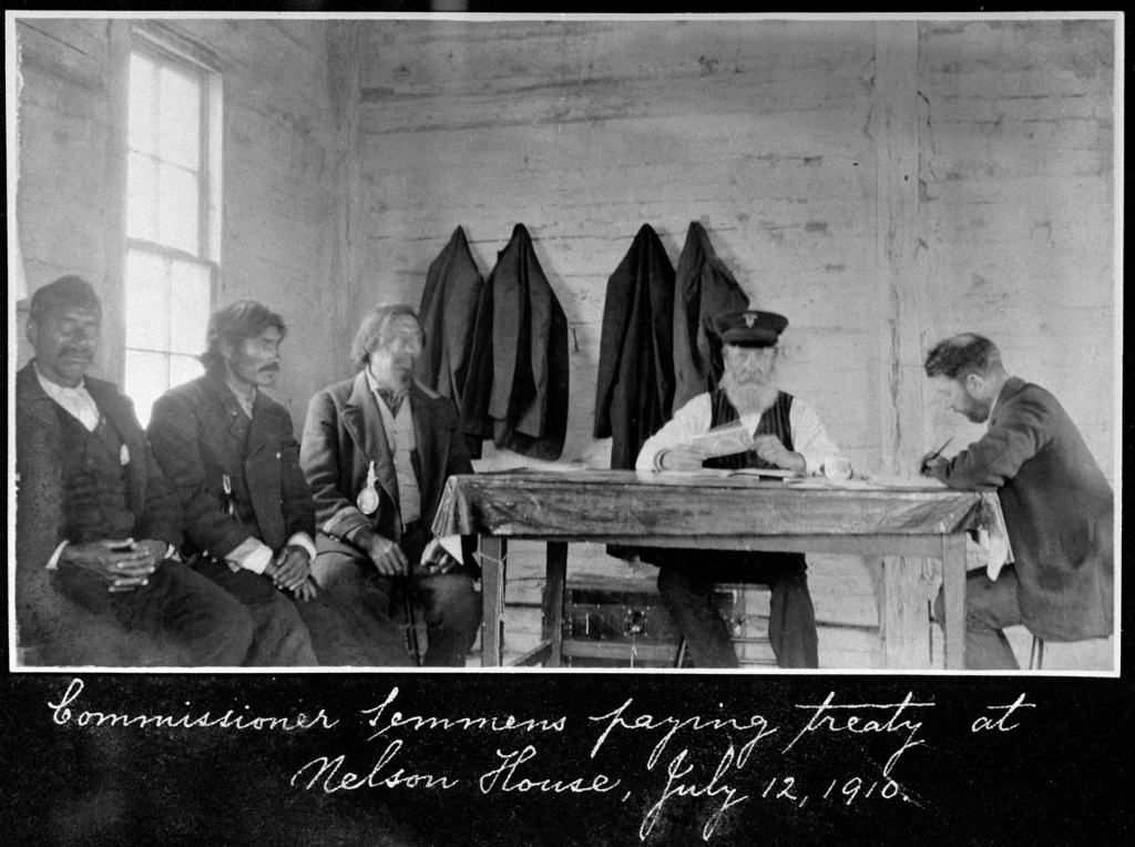 Paying Treaty at Nelson House 1910